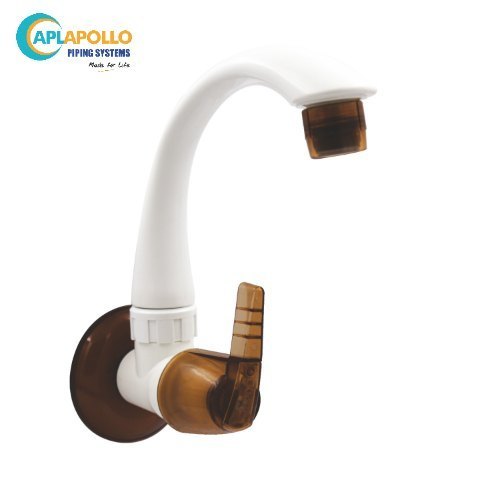 व्हाइट-ब्राउन अपोलो एक्सट्रीम वॉल माउंटेड कॉक