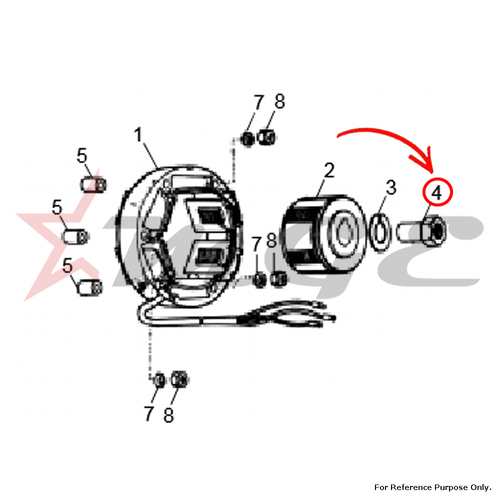 टू व्हीलर पार्ट्स मेट्रिक नट रोटर
