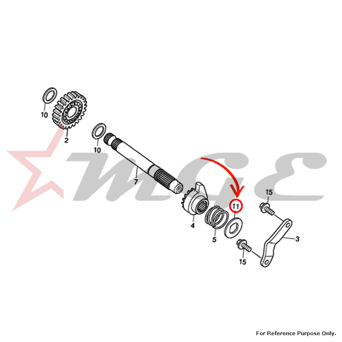 टू व्हीलर पार्ट्स 14 एमएम वॉशर स्पलाइन