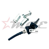 चाबियों के साथ तीन बैरल के दो पहिया भागों का सेट