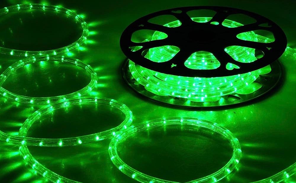 Green Led Rope Light - Ip67 Waterproof, 220v 3014 Led Chips, 120pcs/meter | Super Bright, Energy Saving, Long Lifespan For Indoor/outdoor Holiday Decoration