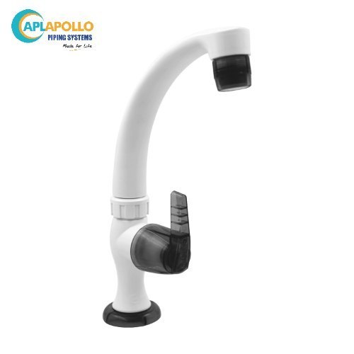 व्हाइट-ब्लैक अपोलो एज लॉन्ग नेक पिलर कॉक