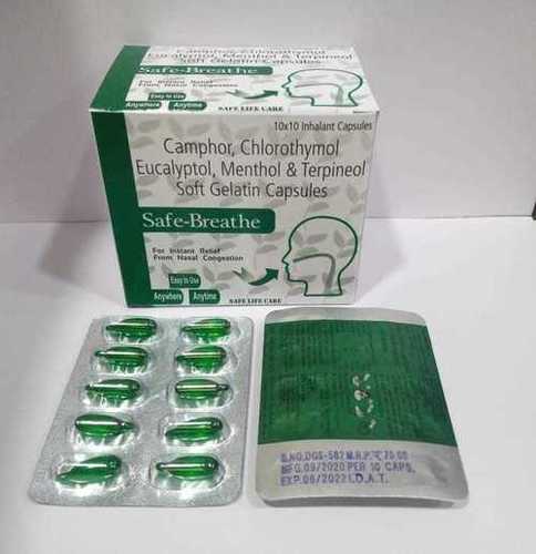 Safe Breathe Soft Gel Capsules Ingredients: Camphor