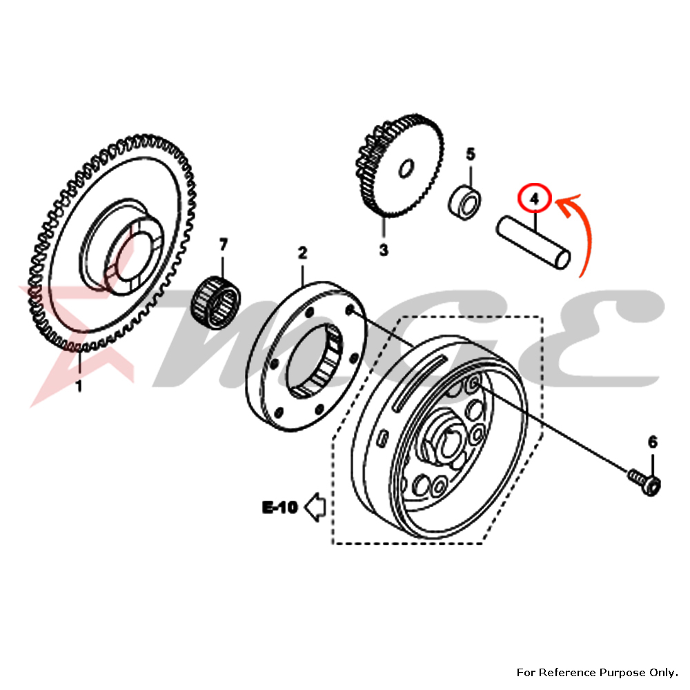 As Per Photo Shaft, Reduction Gear For Honda Cbf125 - Reference Part Number - #28132-kn6-930