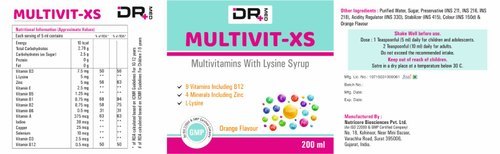 Multivit-xs Syrup Age Group: For Adults