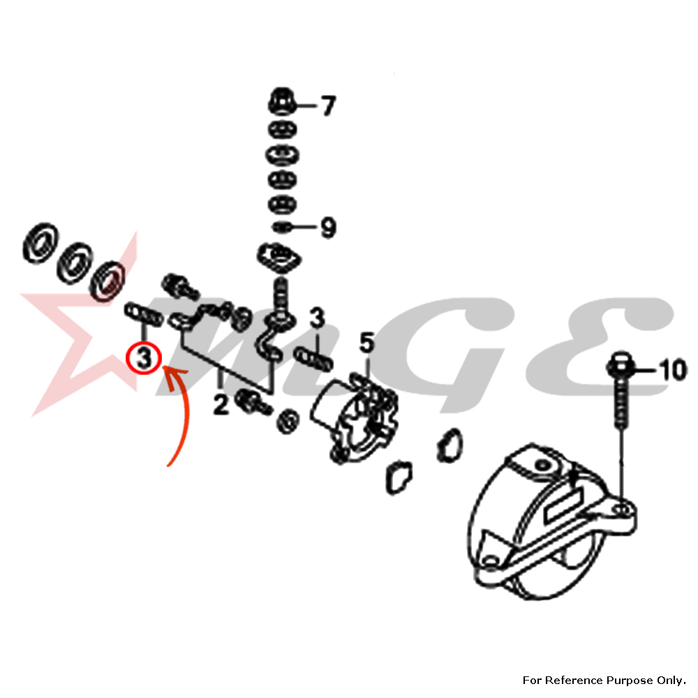 As Per Photo Spring, Carbon Brush For Honda Cbf125 - Reference Part Number - #31204-kg8-004