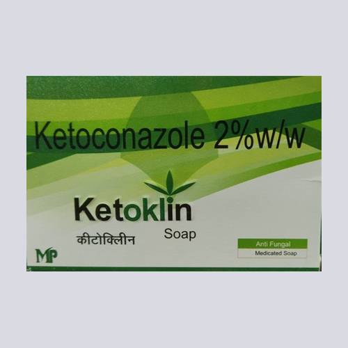 Ketoconazole Soap - 100g Bar Soap , Active Ingredient 2% Ketoconazole, Green Color , 24 Months Shelf Life , Fungal Skin Infection Usage