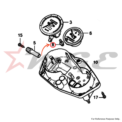 फोटो स्क्रू-वॉशर के अनुसार, होंडा Cbf125 के लिए 4X12 - संदर्भ भाग संख्या - #37305 -Maw-621