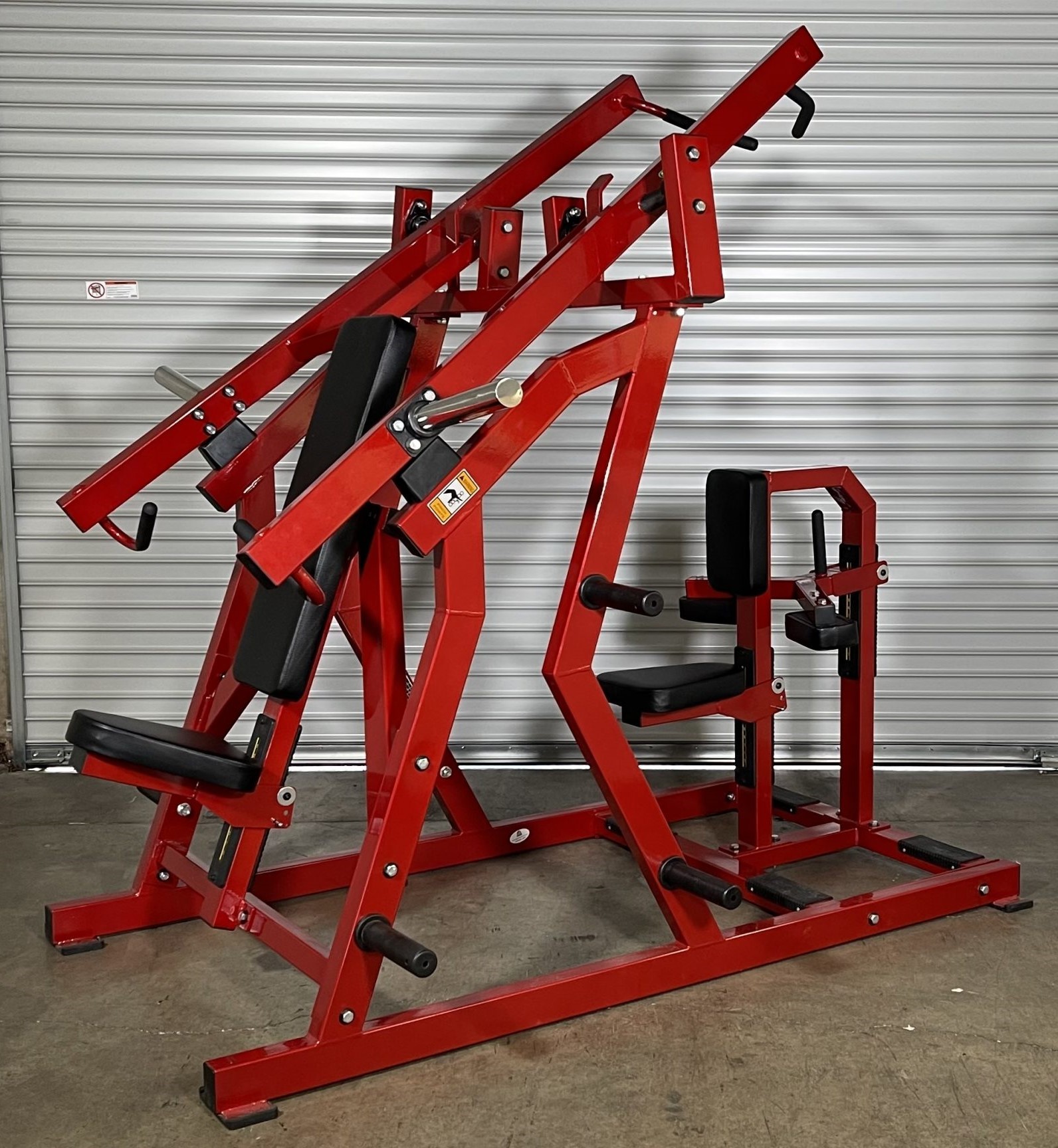 Plate Loaded Lat Pulldown - Mild Steel, 1400x1200x1550 Mm | Adjustable Diverging And Converging Motions, 200 Kgs Weight Capacity, Soft Foam Seat Cover, Advanced Double Effect Welding Technology