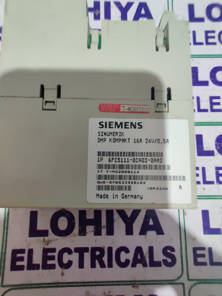 Siemens Sinumerik Dmp 6fc5111-0ca02-0aa2 Compact 16a Module