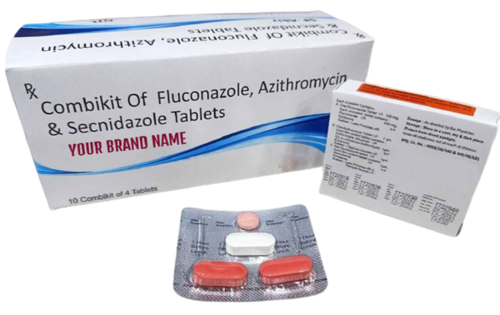 Combikit Of Fluconazole Azithromycin and Secnidazole Tablets Third Party Manufacturing