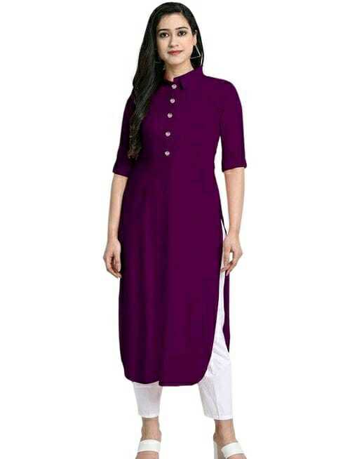 Plain Rayon Kurti - Heavy 14kg Fabric, Full Stitched Readymade | Available In Sizes L, M, Xl, Xxl