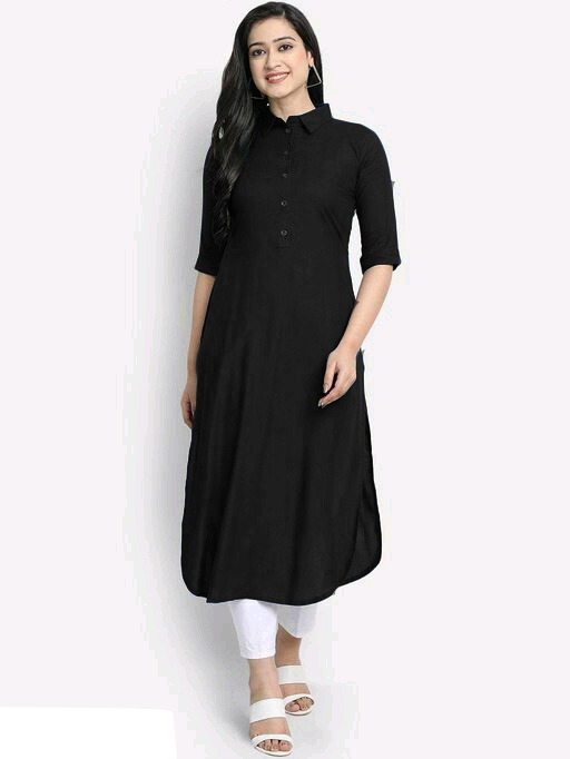 Plain Rayon Kurti - Heavy 14kg Fabric, Full Stitched Readymade | Available In Sizes L, M, Xl, Xxl