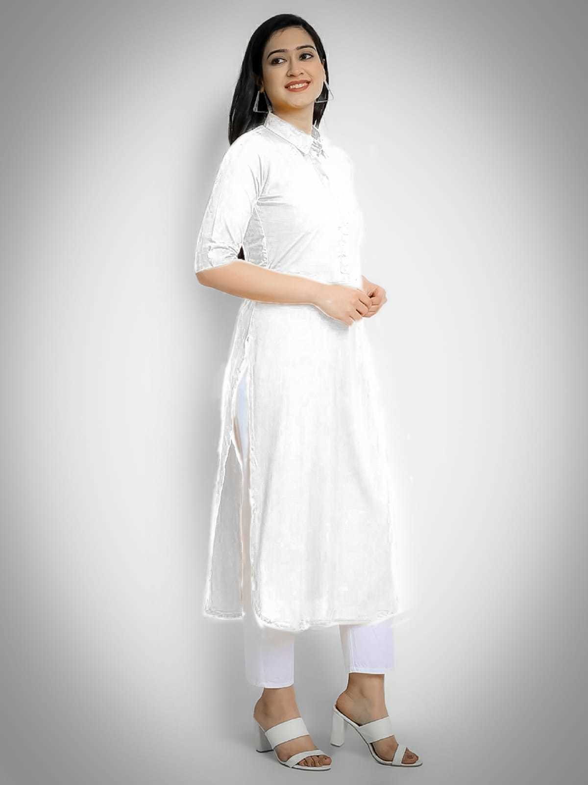 Plain Rayon Kurti - Heavy 14kg Fabric, Full Stitched Readymade | Available In Sizes L, M, Xl, Xxl