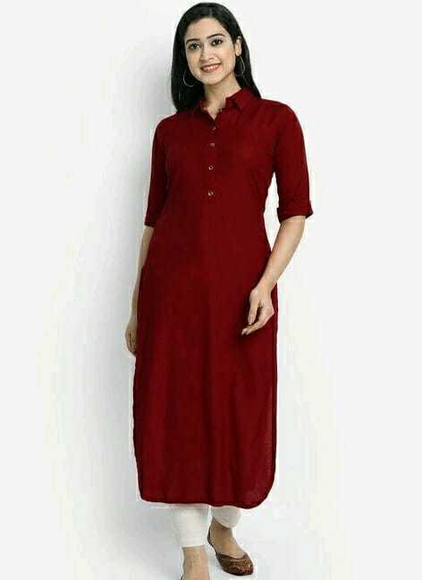 Plain Rayon Kurti - Heavy 14kg Fabric, Full Stitched Readymade | Available In Sizes L, M, Xl, Xxl