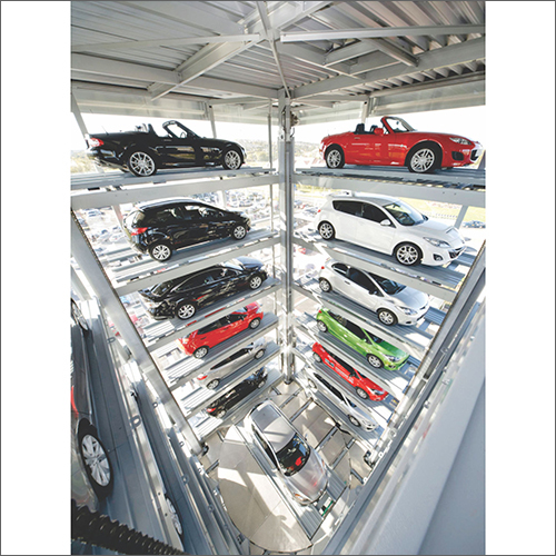 Vertical Tower Car Parking - High-Strength Hydraulic Display, Electric Motor Power, Low Maintenance Efficiency