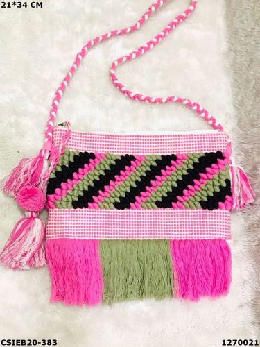 मल्टी डिज़ाइनर हैंडमेड दारी कॉटन स्लिंग बैग