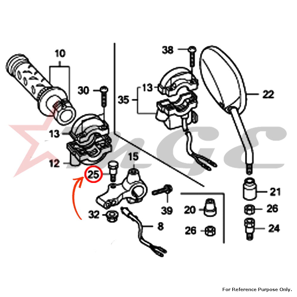 As Per Photo Bolt, Handle Lever Pivot For Honda Cbf125 - Reference Part Number - #90114-428-870