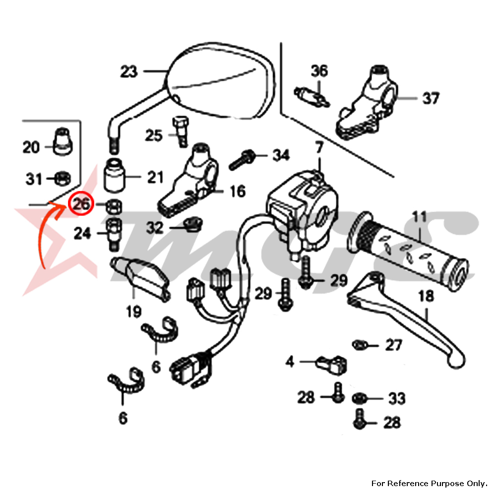 Hex Nut - 10mm Size | Oem Reference #90201-mw3-620, Compatible With Honda Cbf125 Vehicle Type