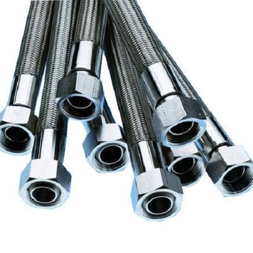Corrugated Stainless Steel Flexible Hose Pipe - Ss304 6mm-200mm Silver | Male-female Connection Stainless Steel Wire Braided High Tensile Strength