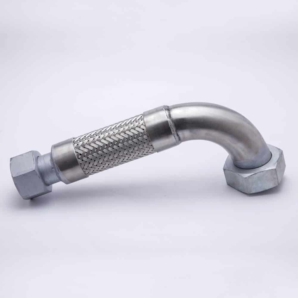 Corrugated Stainless Steel Flexible Hose Pipe - Ss304 6mm-200mm Silver | Male-female Connection Stainless Steel Wire Braided High Tensile Strength