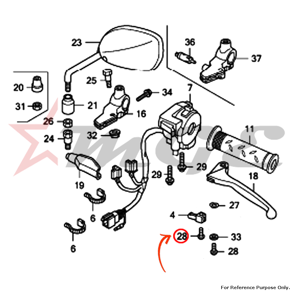 As Per Photo Screw, Pan, 5x10 For Honda Cbf125 - Reference Part Number - #93500-05010-0a