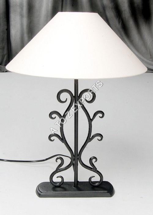 White And Black Iron Metal Lamp