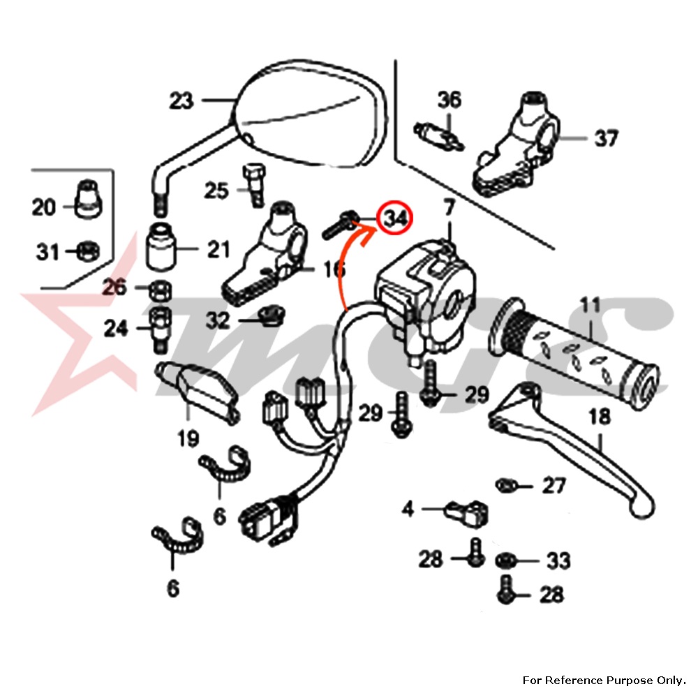 Bolt, Flange - 6x25mm Size, For Honda Cbf125 | Durable Material, Oem Part #96001-06025-07