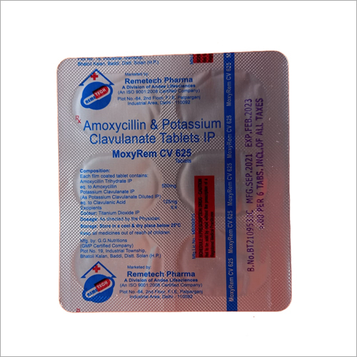 Amoxycillin And Potassium Clavulanate Tablets Ip General Medicines