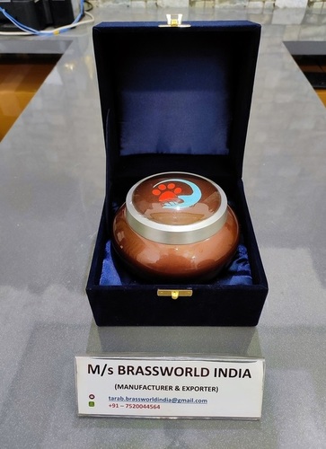 हैंडमेड एल्युमिनियम ओडिसी हैंड पेंटेड पेट क्रिमेशन अर्न