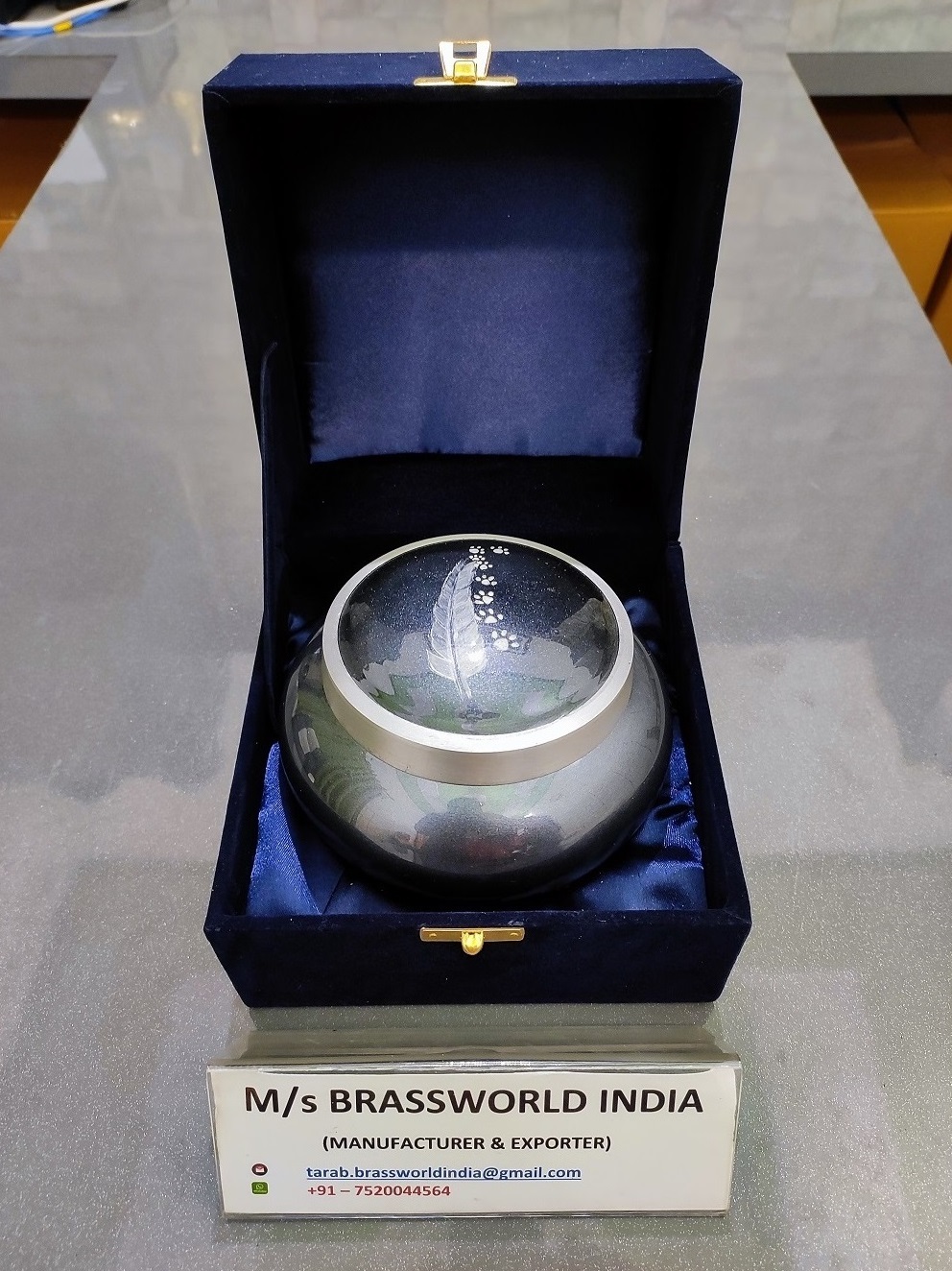 Aluminium Odyssey Hand Painted Pet Cremation Urn