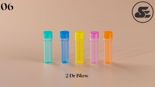 2 Dr Blow Colour Bottles - Plastic Material, Round Shape, Multicolor | Screw Cap, Ideal for Pharmaceutical Industry Use
