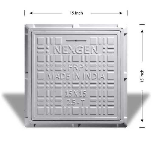 FRP मैनहोल कवर 15 x 15 इंच