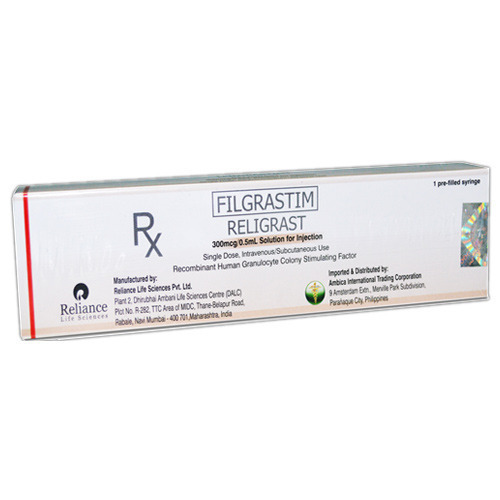 Filgrastim Injection - 300 mcg (0.5 ml Liquid Solution) | Prevents Infections After Chemotherapy, Stimulates Bone Marrow Production of White Blood Cells