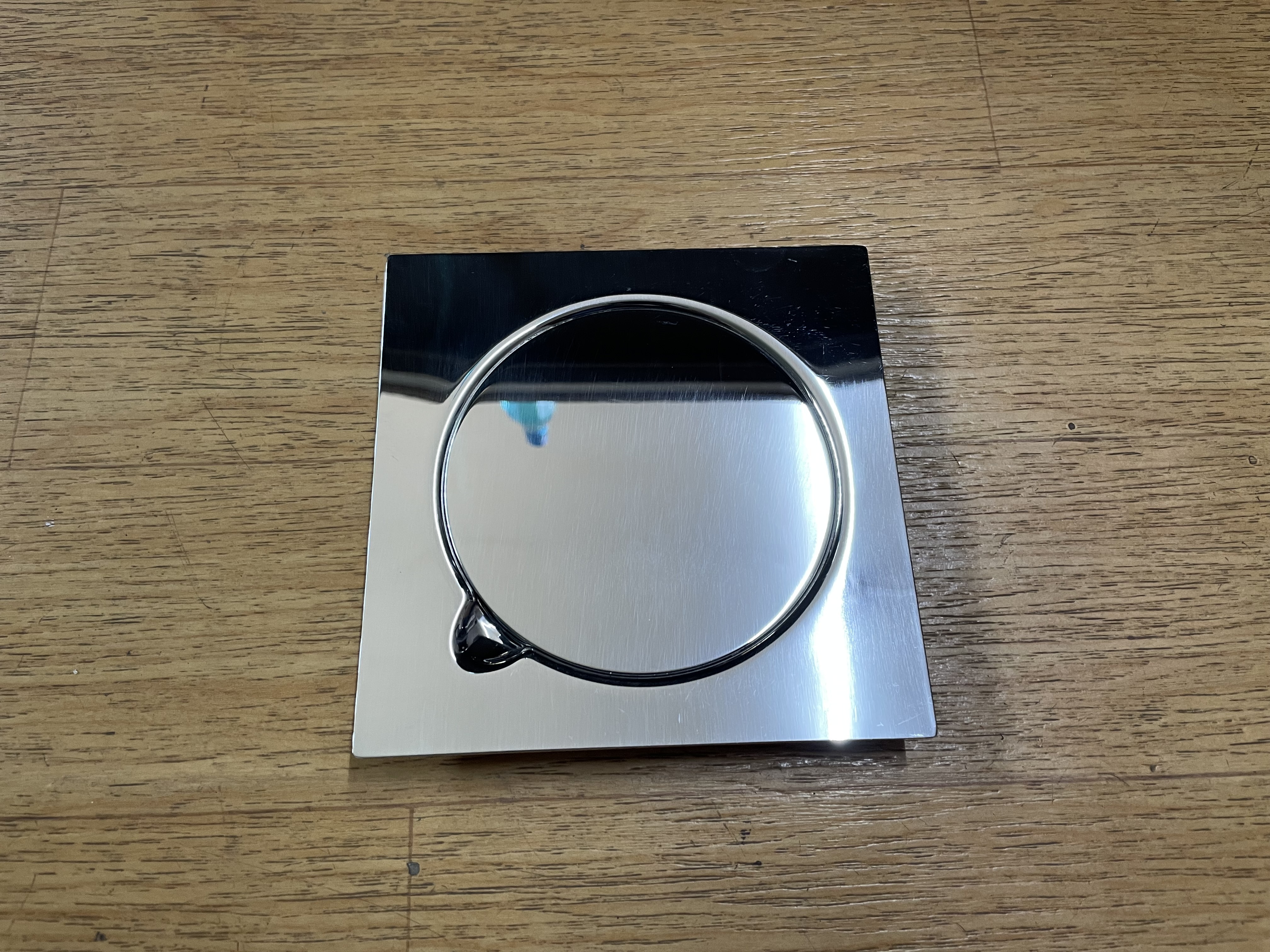 3 Piece Stainless Steel Floor Drain - Size 100x100-200x200mm, Color Silver | Floor Mounted, Polished Finish, 1mm Thickness, 1-year Warranty