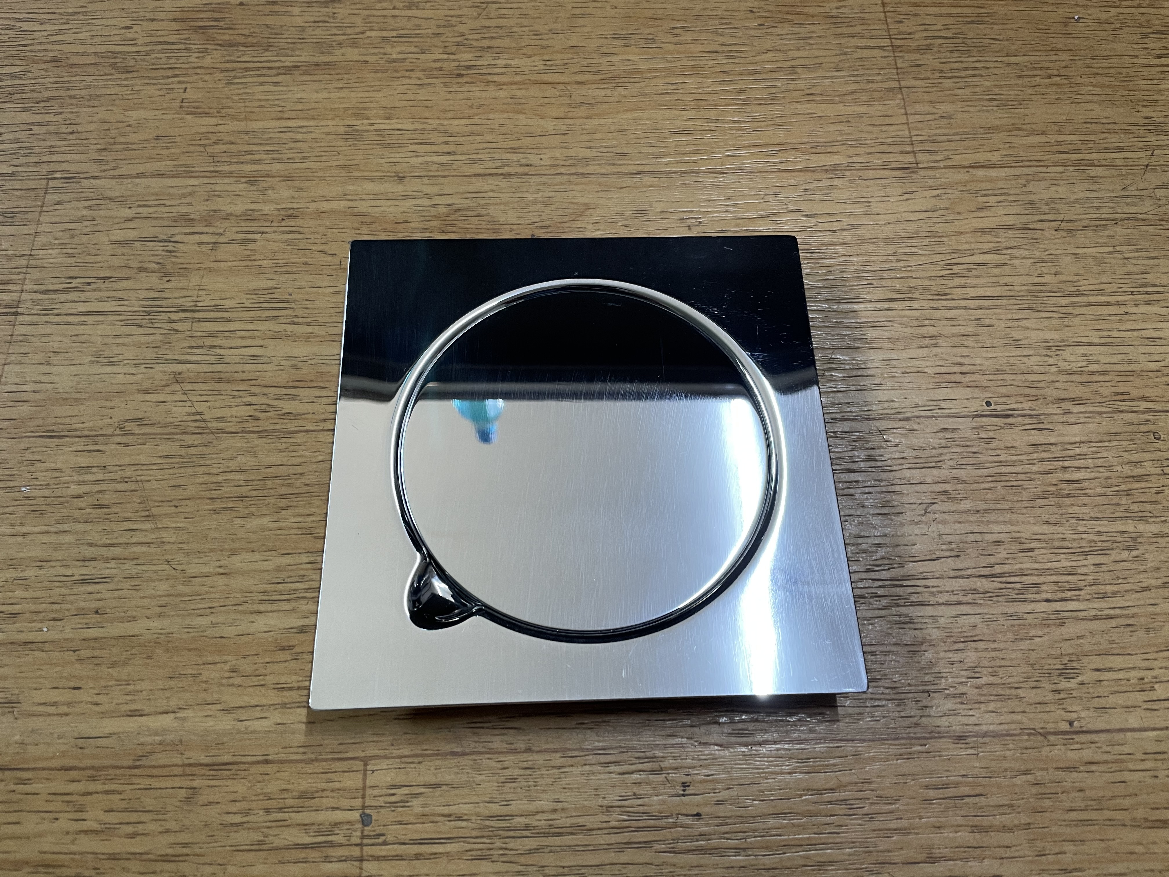 3 Piece Stainless Steel Floor Drain - Size 100x100-200x200mm, Color Silver | Floor Mounted, Polished Finish, 1mm Thickness, 1-year Warranty