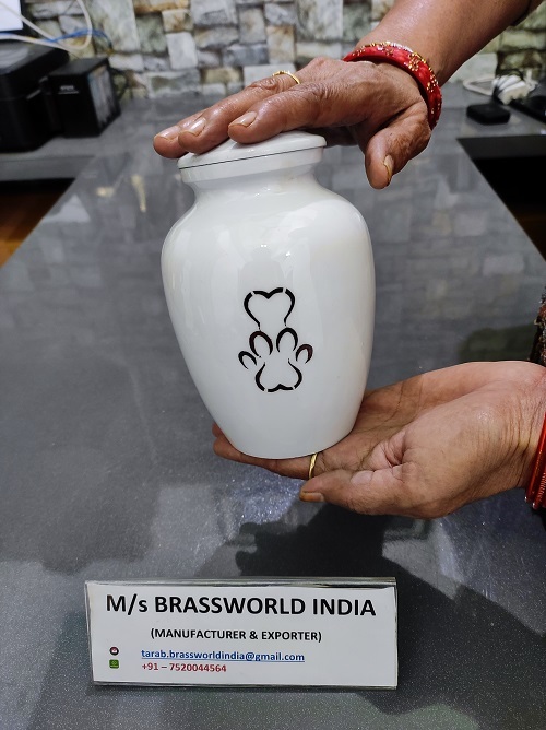Aluminum Hand Painted Smart Choice Pet Cremation Urn