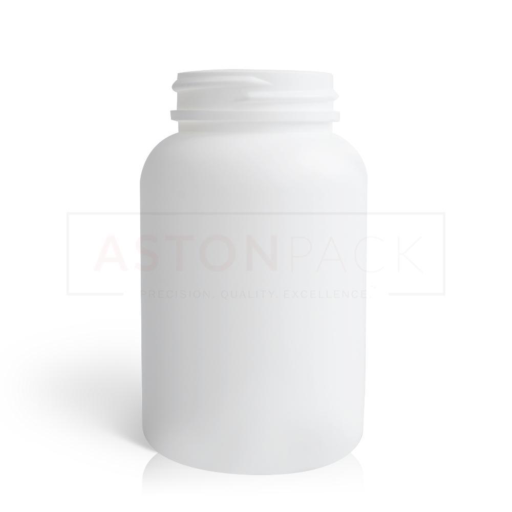 Hdpe Plastic Round Tablet Bottle - 200ml, 38-400 Neck Finish, Wider Mouth For Easy Automatic Filling