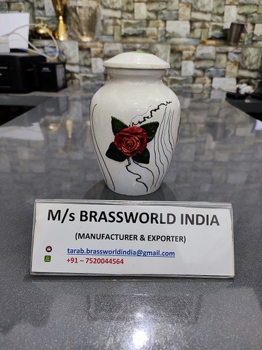 Incredibly Hand Painted Aluminium Cremation Urn