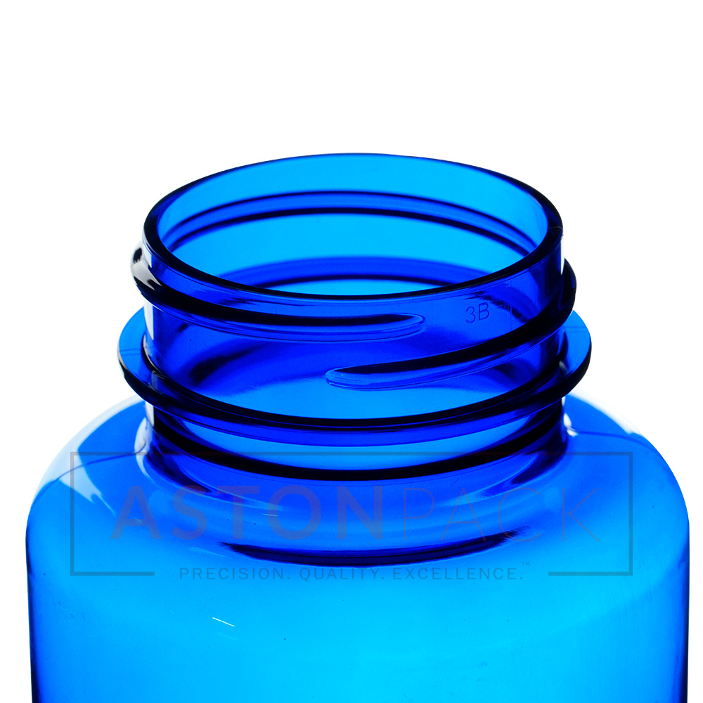 175 Ml Cobalt Blue Supplement Packaging Plastic Container Diameter: 56.57 Millimeter (Mm)