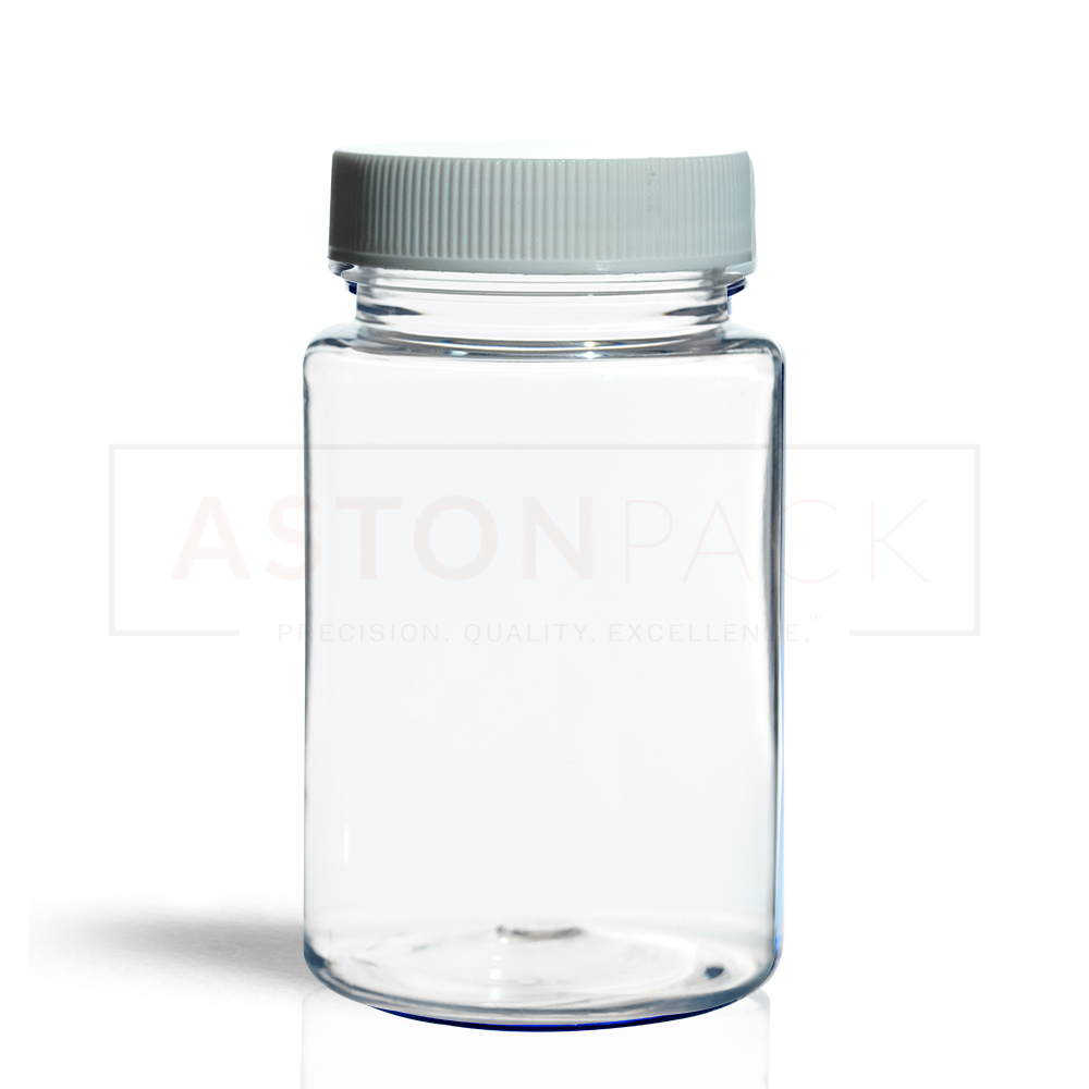 75 Ml Clear Supplement Packaging Plastic Container - 75ml Capacity, 45.50mm Diameter, 89mm Height, Plastic Material, Wide Mouth Design For Easy Filling | Suitable For Pharmaceutical Use, Screw Cap Sealing