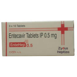 Entecavir Tablets - 0.5 Mg Oral Tablets, 3x10 Tablet Packaging | Active Ingredient Entecavir For Chronic Hepatitis B Treatment
