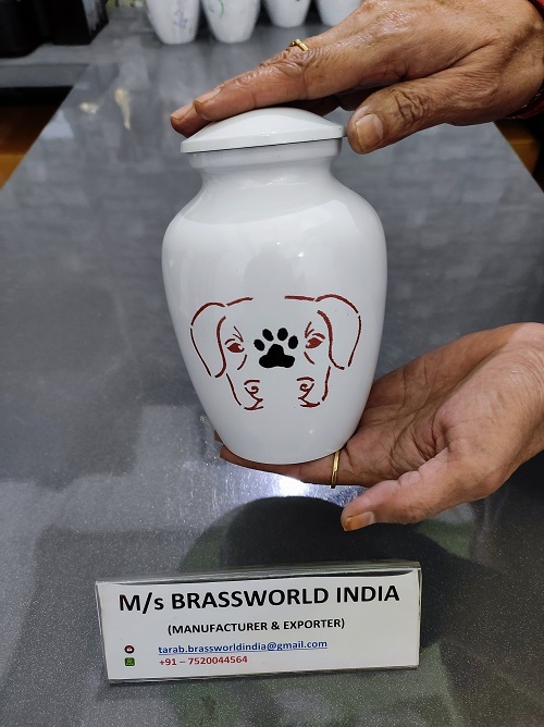 Hand Painted Dog Pet Paw Dog Cremation Urn