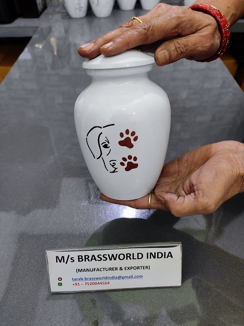 Hand Painted Dog Cremation Urn