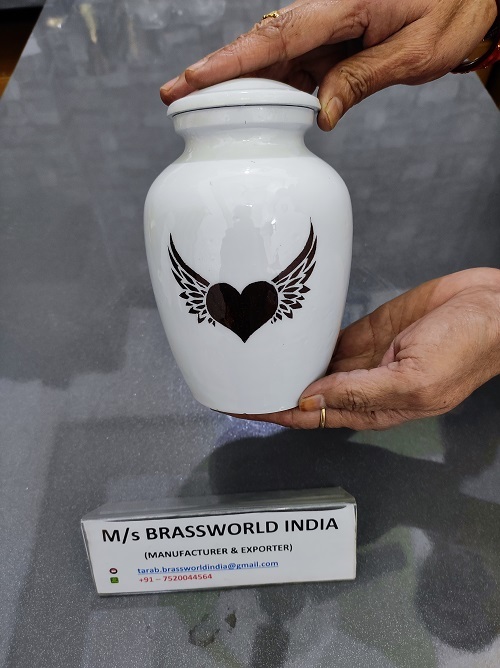 Aluminum Hand Painted Heavenly Home Pet Cremation Urn