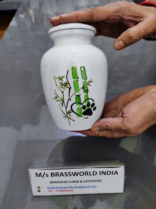 Aluminum Hand Painted Heavenly Home Pet Cremation Urn