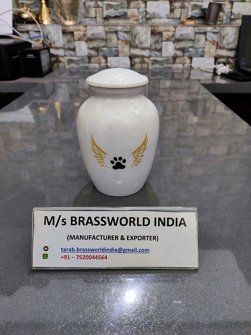 Aluminum Hand Painted Heavenly Home Pet Cremation Urn