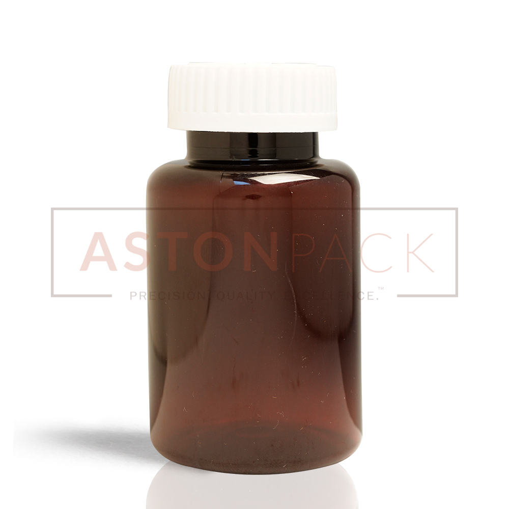 175 Ml Amber Multivitamins Tablet Packaging Bottles And Jars - Plastic Pet Bottle, 38-400 Neck Finish, Wider Mouth For Automatic Filling Compatibility