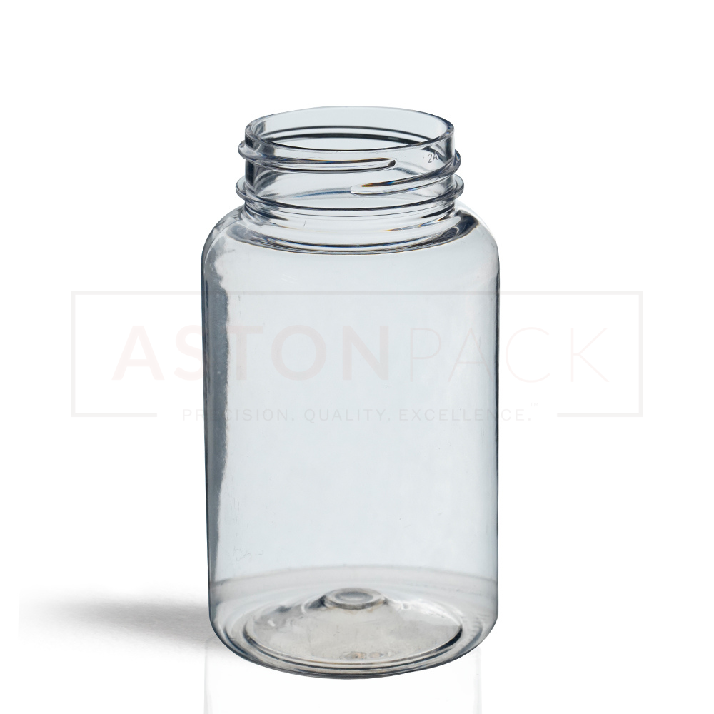 120 Ml Clear Multivitamins Tablet Packaging Bottles And Jars - 120 Milliliter Capacity, 50mm Diameter, 89mm Height, Screw Cap, Round Shape | Wider Mouth For Easy Filling
