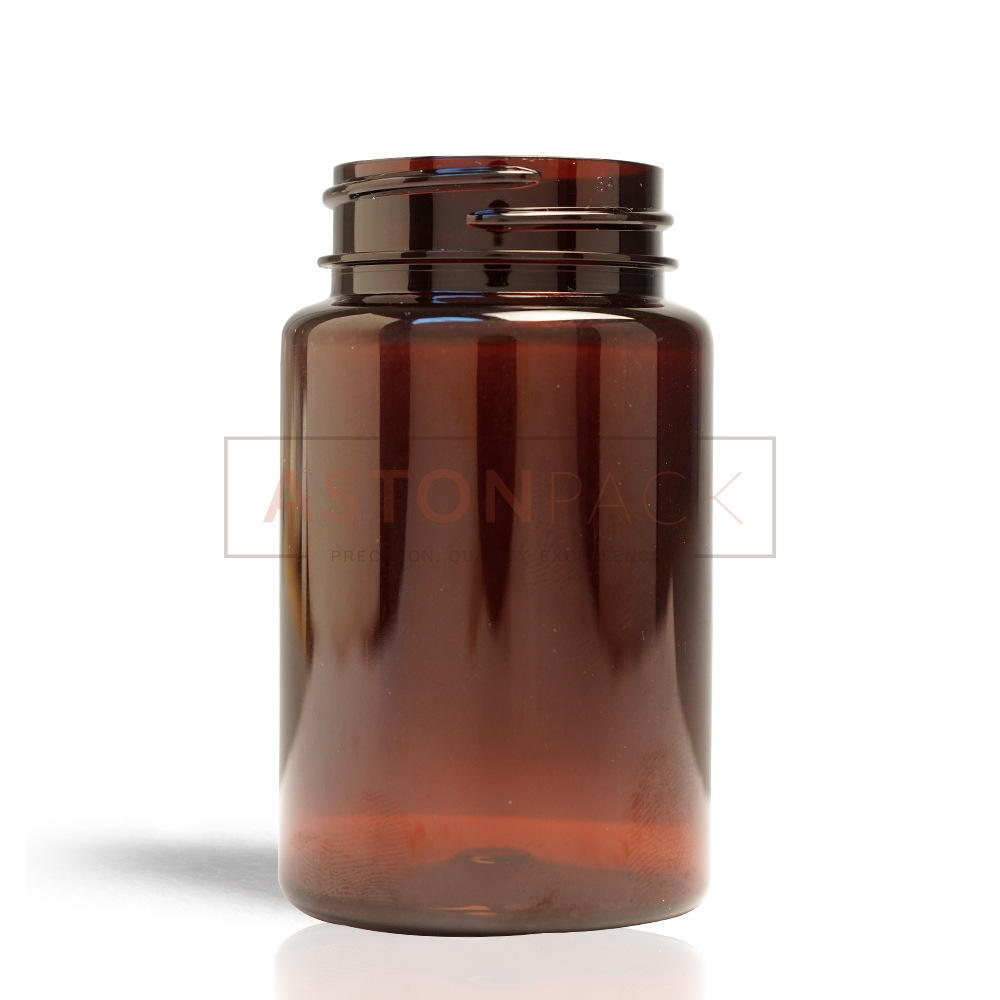 Amber Pet Plastic Supplement Bottle - 75ml Size, 38-400 Neck Finish, Wider Mouth For Easy Filling And Pharmaceutical Use